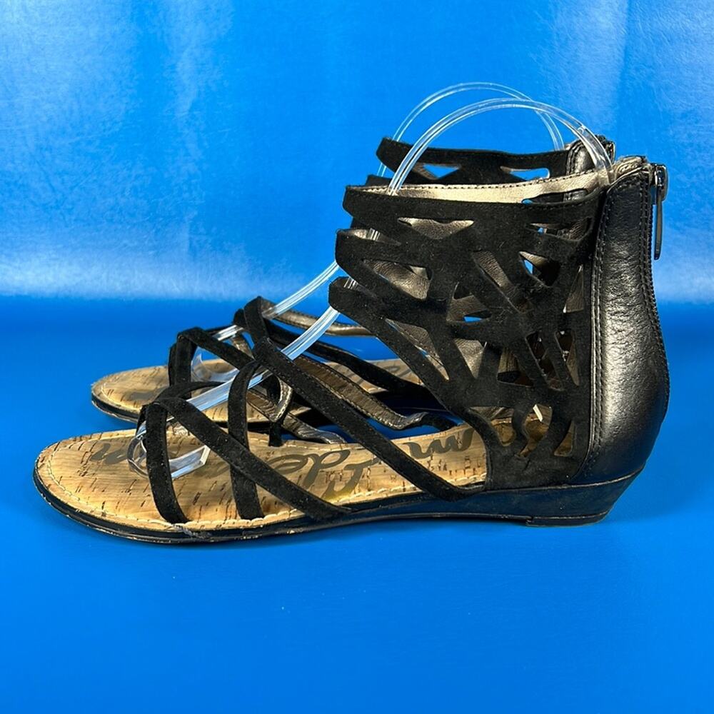 Sam Edelman Black Strappy Cutout Gladiator Sandals